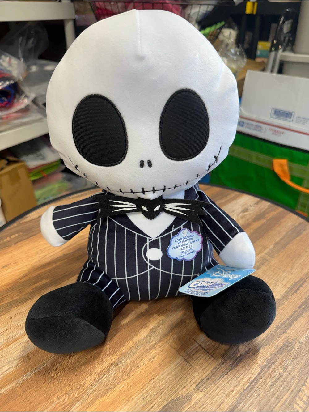 Disney Jack Skellington Plush in Black & White Pinstripe